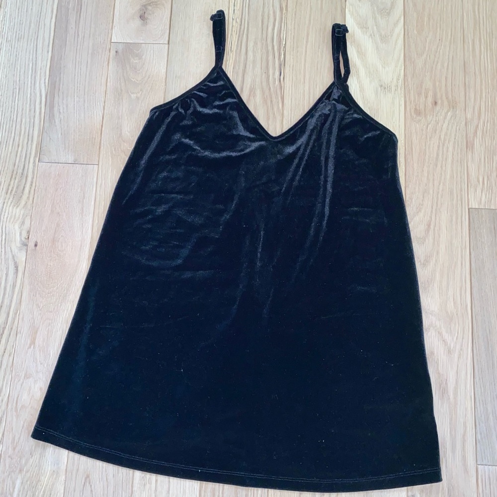 Black Velvet Loose Slip Dress